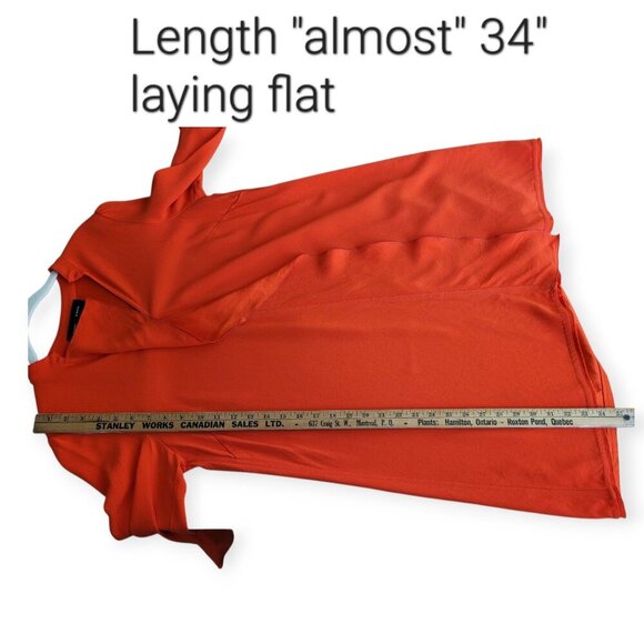 Proenza Schouler Mini Shift Dress Ruffle Embellishment V-Neck Burnt Orange W 10 - Picture 11 of 16